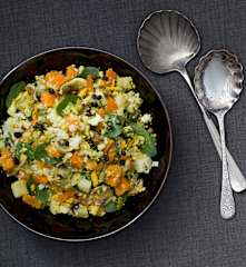 Cauliflower Rice Pilaf with Sweet Potato