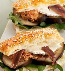 Hojaldres con berenjena