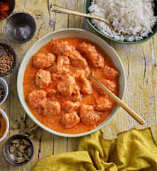 Pollo garam masala con arroz basmati