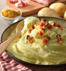 Purè di patate e bacon al curry