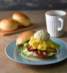 大蒜乳酪培根貝果