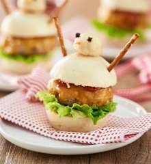 Hamburguesas muñeco de nieve