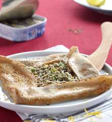 Galette de blé noir au beurre de sardine
