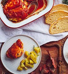 Pollo in potacchio con patate alle erbe (Bimby Friend)