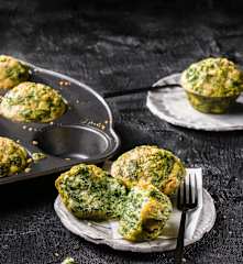 Muffins de espinacas y feta