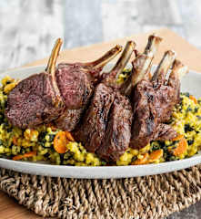Lammrack mit Gemüse-Couscous