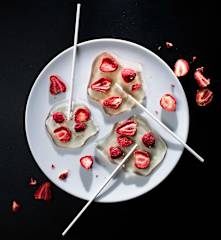 Sucettes aux fraises