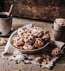 Lactose- en eivrije cookies met chocolade