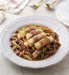 黑胡椒豆腐肉片捲