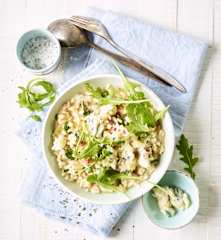 Risotto mit Rucola und Gorgonzola