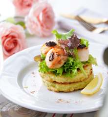 黑松露干貝蔬菜塔