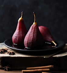 Slow Birnen in Rotweinsud