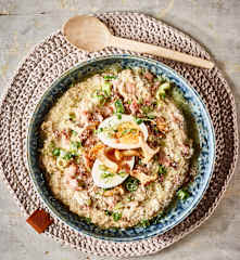 Ovesná kaše s houbami