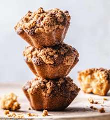 Muffins aux pommes façon crumble
