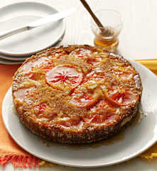 Bizcocho de naranja sanguina y miel