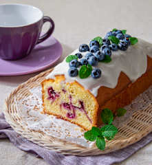 Plumcake al limone e mirtilli
