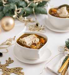 Zupa grzybowa z dorszem