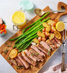 Sous-vide Steak with Creamy Lemon Sauce