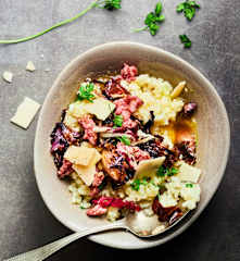 Risotto à la saucisse et à la trévise