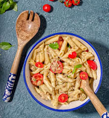 Σαλάτα ζυμαρικών με τόνο και βινεγκρέτ βασιλικού