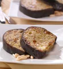 Tortino di melanzane con uvetta e pinoli