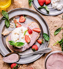 Fraise-basilic façon pesto