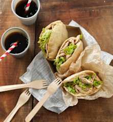 Pita shoarma de frango