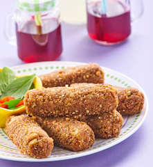 Croquetas de papa y lentejas