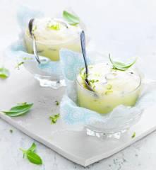 Mousse citron vert-basilic