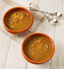 Lentejas estofadas para dos