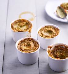 Empadões de carne picada com puré de favas
