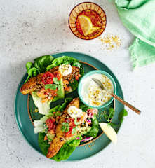 Fish "tacos" with coleslaw (Noni Jenkins)