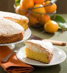 Bizcocho húmedo de mandarina y coco