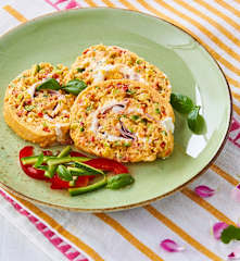 Spirali di frittata arlecchino