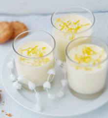 Menu veggie - Mousse au chocolat blanc et au citron