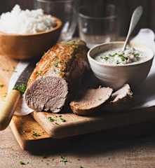 Lonza di maiale al forno con riso