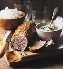 Schweinefilet aus dem Ofen mit Reis