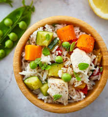 Riso basmati con pollo e verdure (Modalità Cuoci riso)