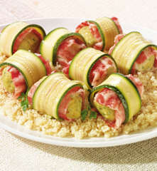 Involtini di zucchine e nasello con cous cous
