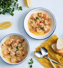 Krewetki w sosie maślanym