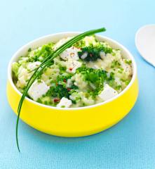 Risotto chèvre-brocoli