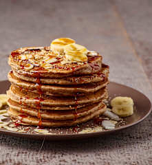 Pancake al farro con banane