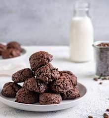 Bezglutenowe ciasteczka czekoladowe z fusami po kawie