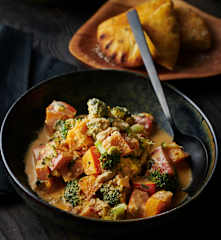 Kürbis-Brokkoli-Gemüse