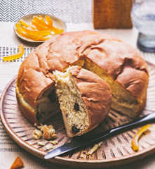 Brioche des Rois aux orangettes