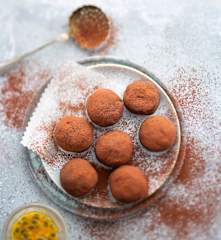 Truffes au chocolat au lait et Passion