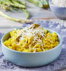 Risotto de calabacitas y espárragos