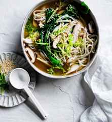 Miso chicken noodle soup (gut health)