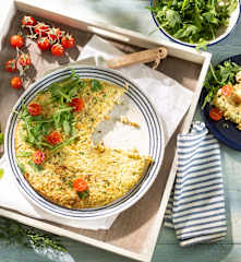 Tortilla de atún con verduras