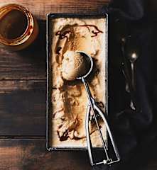 Helado de caramelo salado